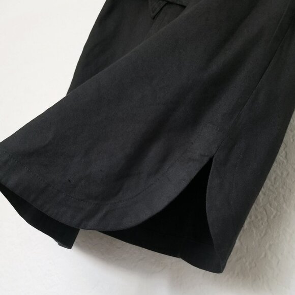 A.L.C. Linen Blend Twist Belted Mini Shift Dress 8 Short Sleeve Black Pocket LBD - Picture 9 of 15